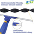 ITTAR Window Cleaner Squeegee, Rotatable Squeegee and Microfiber Scrubber, Extendable Stainless Steel Pole