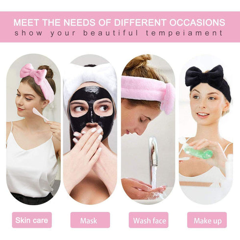 LADES Terry Cloth Facial Headband for Face Washing, Skin Care, Makeup