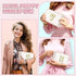 Initial Makeup Bag (White A) - Personalized Zippered PU Leather Waterproof Cosmetic Pouch for Women