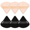 Pimoys 6 Pieces Powder Puff Face Triangle Makeup Sponge, Soft Velour Puffs for Loose Powder Setting Blender Tool