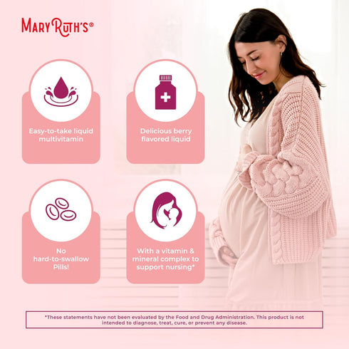 MaryRuth Organics Postnatal & Prenatal Vitamins for Women - Sugar Free, Vegan, Non-GMO, Gluten Free - 32oz