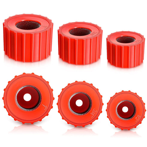 6 Pieces Copper Pipe Cleaners | Handy Sized Plumber Tube Cleaning Brush for Copper, 3 Sizes