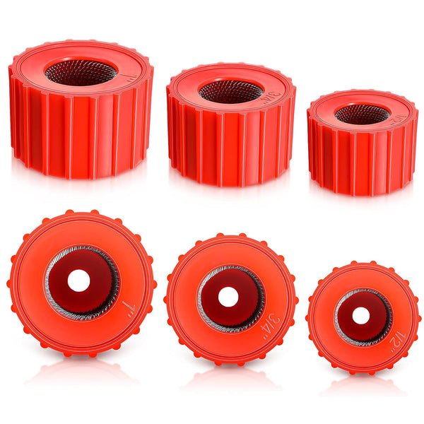 6 Pieces Copper Pipe Cleaners | Handy Sized Plumber Tube Cleaning Brush for Copper, 3 Sizes