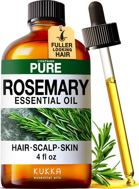 Set Set 2X 4 Oz Mandarin Essential Oil for Diffuse & Rosemary Essential Oil for Diffuser - Aromatherapy Grade Essential