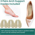 Welnove Arch Support Inserts for Plantar Fasciitis - Self Adhesive Gel Arch Supports for Flat Feet and Foot Pain Relief