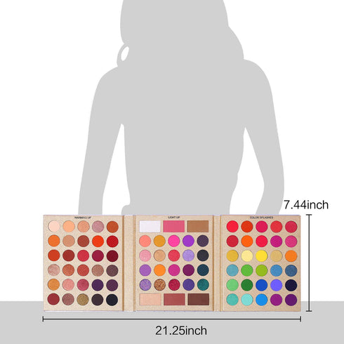UCANBE Pretty All Set Eyeshadow Palette, Holiday Gift Set with 86 Colors, Matte Shimmer Eye Shadow Kit