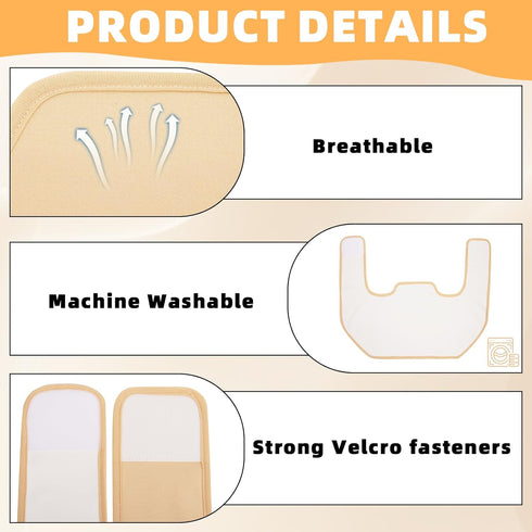 YCYuShen 1PCS Pack Castor Oil Neck Shoulder Wrap, Castor Oil Wraps for Shoulder and Neck Massage, Reusable Castor Oil