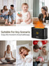 PrawPawtic 180ml 7-Color Flame Essential Oil Diffuser, Aromatherapy Diffuser with LED Lights, Auto Shut-Off, Ultrasonic