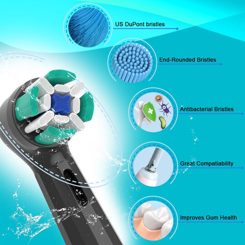 Sulkiwe 2/3/4/5/6/7/8/9/10 8pcs Replacement Heads Compatible with Oral B iO Electric Toothbrush, Soft Toothbrush Heads