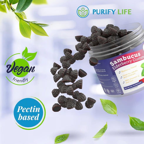 Potent Elderberry Gummies for Kids and Adults, 90ct, Immune System Support