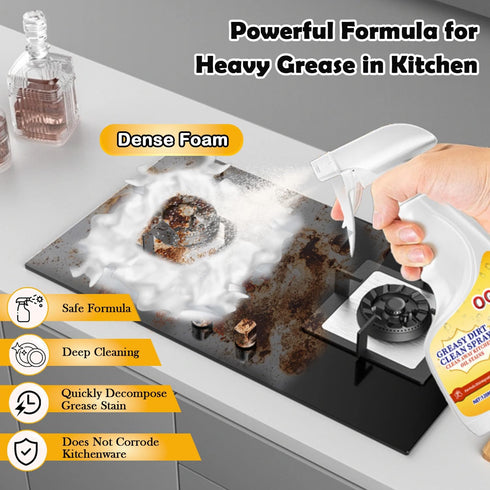 TIEDXIOY -120ml/4Fl.Oz Stainless Steel Cleaner Foam, Heavy-Duty Degreaser Oven & Stove Top Cleaner, Remove Kitchen