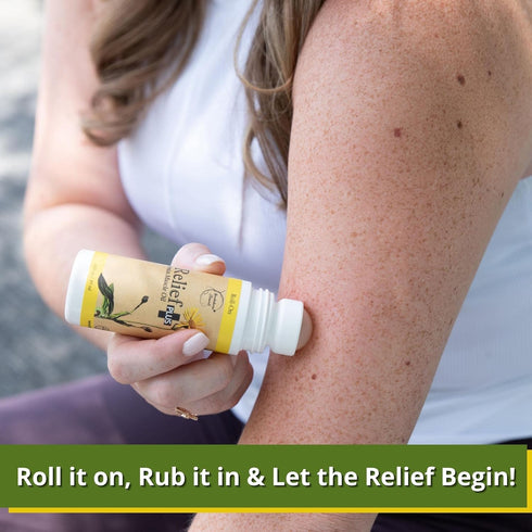 Relief Plus Arnica Muscle Oil All Natural Highly Concentrated Roll On - Cypress, Eucalyptus & Helichrysum Essential