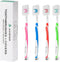 4 Pack Toothbrushes for Adults, Individually Wrapped Medium Bristle with Covers, Multi-Color Pack