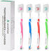 4 Pack Toothbrushes for Adults, Individually Wrapped Medium Bristle with Covers, Multi-Color Pack