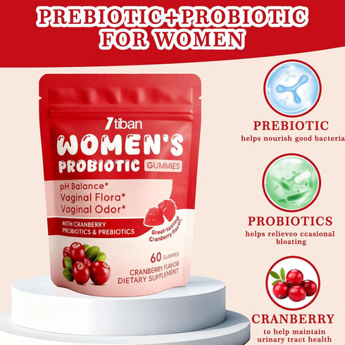 Gummies Gummies, Immune 60ct Vaginal Probiotics for Women, Premium Feminine pH Balance Healthy Odor, Yeast Balance