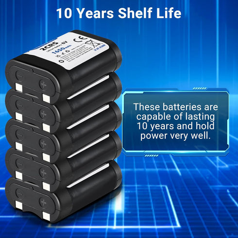 Mihobatt 5-Pack 2CR5 6V 1650mAh 2CR5M 5032LC DL245 EL2CR5 KL2CR5 RL2CR5 Battery, with PTC Protection Replacement
