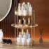 YCIA&DONE 360 Rotating Makeup Organizer and Storage for Vanity Countertop 3 Tiers, High Capacity Cosmetic Skincare Perfume Organizer for Dresser Bathroom Lazy Susan Organizer(Amber Gold) by YCIA&DONE