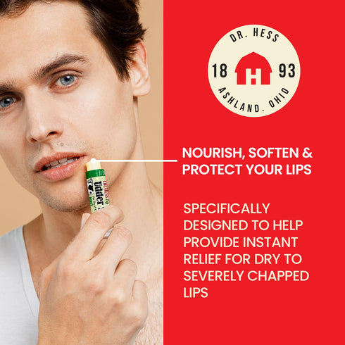 Original Udder Stick SPF Lip Balm, Mint Flavor, 4 Pack, Total Lip Care with Jojoba, Beeswax & Shea Butter