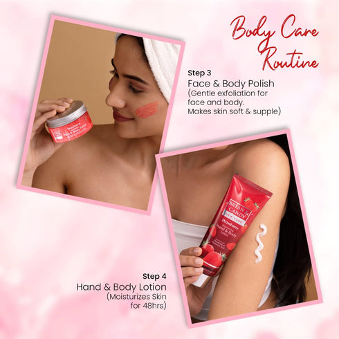 Strawberry Bath Gift Set for Women, Spa Gift Baskets, Gift Boxes for Women