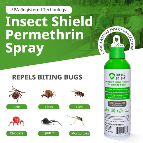 Premium Permethrin Spray Insect Repellent for Clothing, Gear, Tents, Last up to 60 Days, Clear 6 Oz Aerosol (Pack of 2)