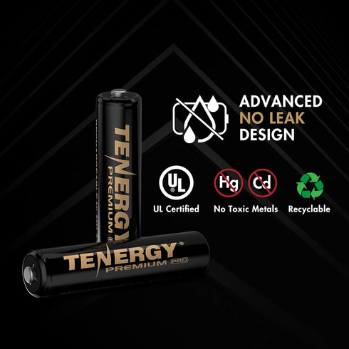 Tenergy 1.2V 1100mAh 24 Pack Premium PRO Rechargeable AAA Batteries, High Capacity NiMH AAA Battery, Rechargeable