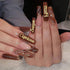 JERCLITY 24 Pieces Gold Alloy Zodiac Nail Charms, 12pcs Zodiac Signs Nail Studs, 12pcs Constellation Words Nail Charms