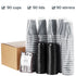 SPRINGPACK 16 oz (90 Set) Disposable Coffee Cups with Lids and Straws - Togo Hot Paper Coffee Cup with Lid To Go