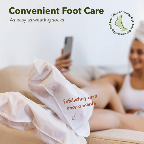 Purederm Shiny & Soft Foot Peeling Mask (6 pack), Exfoliating Peel Off for Smooth Baby Skin