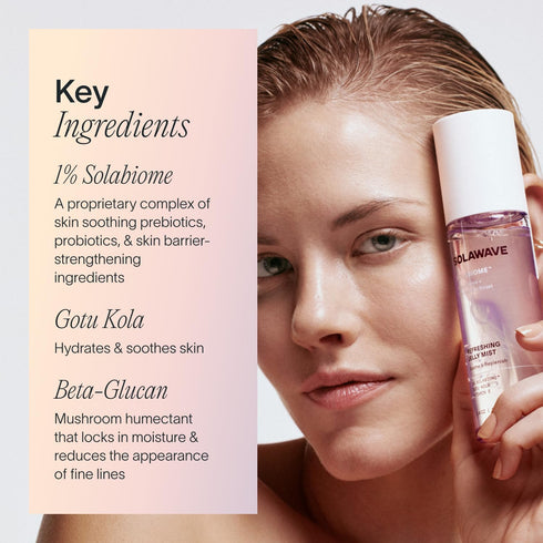 Solawave Refreshing Jelly Mist Toner, 3.4 OZ, with Gotu Kola, Prebiotics, Probiotics for All Skin Types