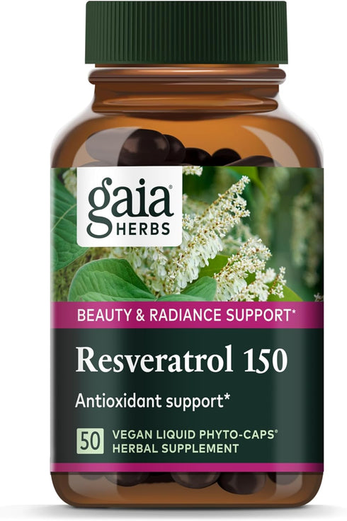 Gaia Herbs Resveratrol 150 - 50 Liquid Phyto-Capsules, Antioxidant Support with Japanese Knotweed