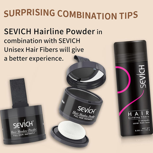 SEVICH Hairline Powder for Thinning Grey Hair, Eyebrows & Beard, Windproof & Sweatproof, Blonde