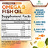 Omega 3 Fish Oil - 2400 mg, Triple Strength Omega3, EPA & DHA Fatty Acids, Natural Support for Immune, Heart & Brain