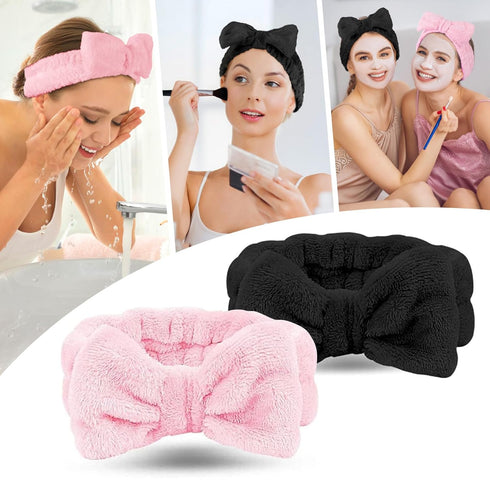 LADES Terry Cloth Facial Headband for Face Washing, Skin Care, Makeup