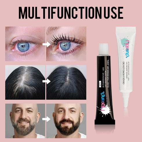 Libeauty Black Lash Color Kit, Volumizing Eyelash and Eyebrow Hair Coloring Kit for DIY Use at Home or Salon