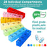 6 Pack Weekly Pill Organizer, Waterproof Pill Box for 4 Times a Day, Big Medication Container for Vitamins and