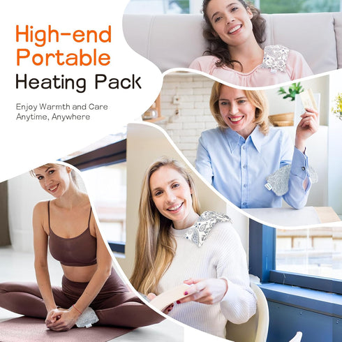 Heating Pad Microwavable Reusable Heat Pack for Neck, Shoulder, Cramps, Back Pain Relief, Lavender Self-Care Gifts