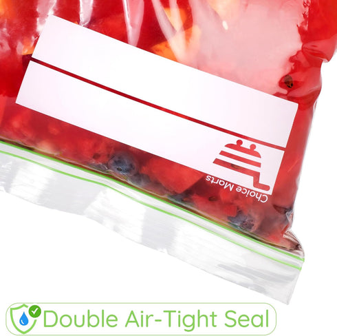 Zipper Bags Variety Pack, 50 Gallon Bags, 50 Quart Bags, 100 Sandwich Snack Bags, Total 200 Bags