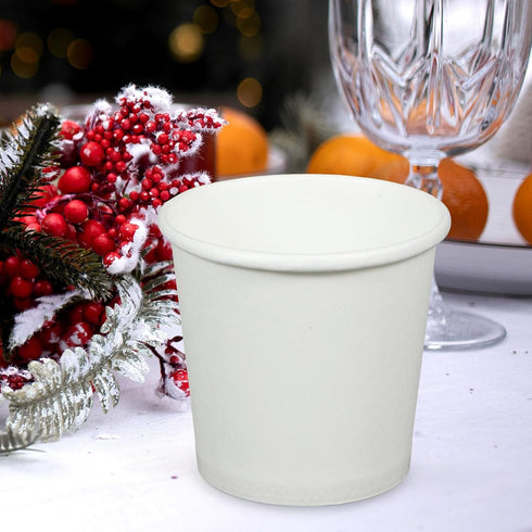ZUNOXAZ 1.7Oz (50Ml) 100pcs Disposable White Paper Mouthwash Cups Small Bathroom Drinking Cups for Coffee Juice