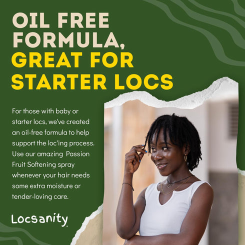 Locsanity Daily Moisturizing Spray for Dull, Dry Locs – Trial Size Passion Fruit Hair Moisturizer (4 fl oz)