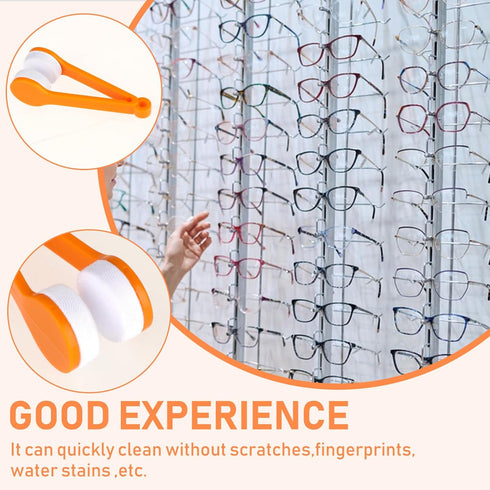 YQQYG 8 Pcs Eyeglass Cleaner, Mini Sun Glasses Eyeglass Microfiber Spectacles Cleaner Soft Brush Cleaning Tool