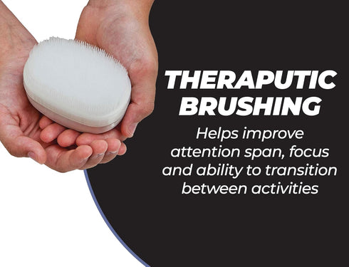 Wilbarger 6 Pack Method Therapy Brush, (White) - Therapressure Sensory Brush for Occupational Therapy and Brushing