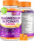 Magnesium Glycinate Gummies 1500mg for Adults with Ashwagandha & B6 - Organic Relaxation, Energy & Muscle Support - 60