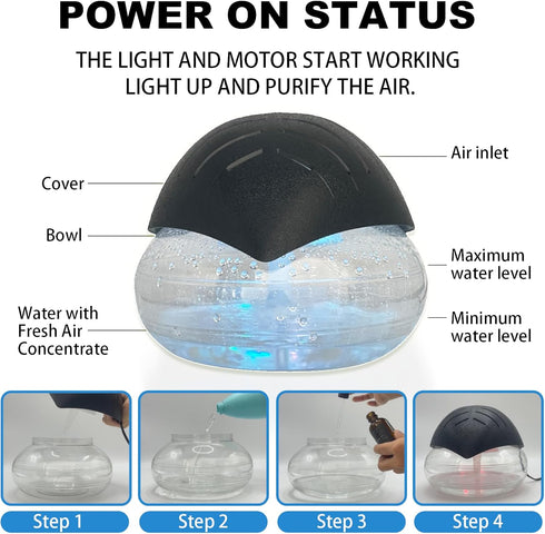 Lmtlinda 3 10 ml Air Aroma Diffuser - Colorful Night Light and Soothing Water Flow Sound - Suitable for Children, Pets