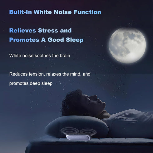 Pillow Speaker, Sleep Sound Machine with Bone Conduction, White Noise and Auto Shutoff, Ideal for Sleep Travel Home