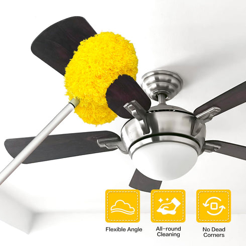 Heonay 13 49.7 Inch Ceiling Fan Cleaner Duster Reusable Microfiber Ceiling Fan Blade Cleaner Removable Duster