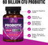 Probiotics, 60 Billion CFU per Serving, with Prebiotics for Digestive & Immune Health Support, 60 Capsules