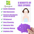 Scratch-Free Multipurpose Dish Sponge, Natural Cellulose Sponges for Makeup Removal and Car Cleaning, 50 Count Purple