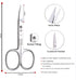 Professional Stainless Steel Eyebrow Scissors for Men and Women - Small Facial Hair Grooming Scissors for Mustache,