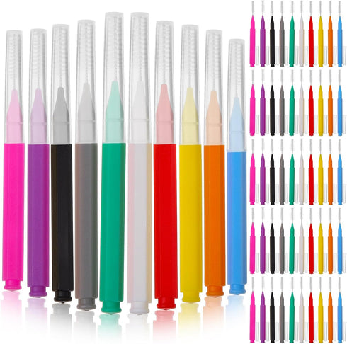 100 Pcs Interdental Tooth Flossing Head Cleaning Brush Braces Brush Toothpicks Oral Cleaners