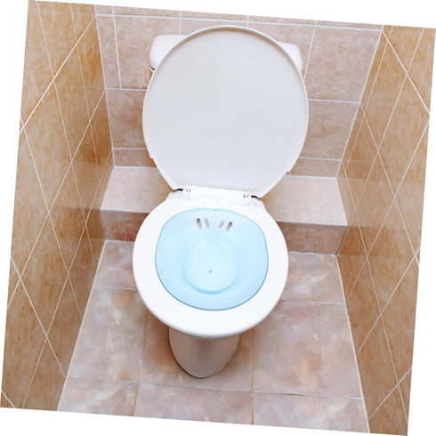 Postpartum Care Sitz Bath Basin for Toilet Seat Comfortable Hip Soak Bowl for Women and Pregnant Blue Use in Home